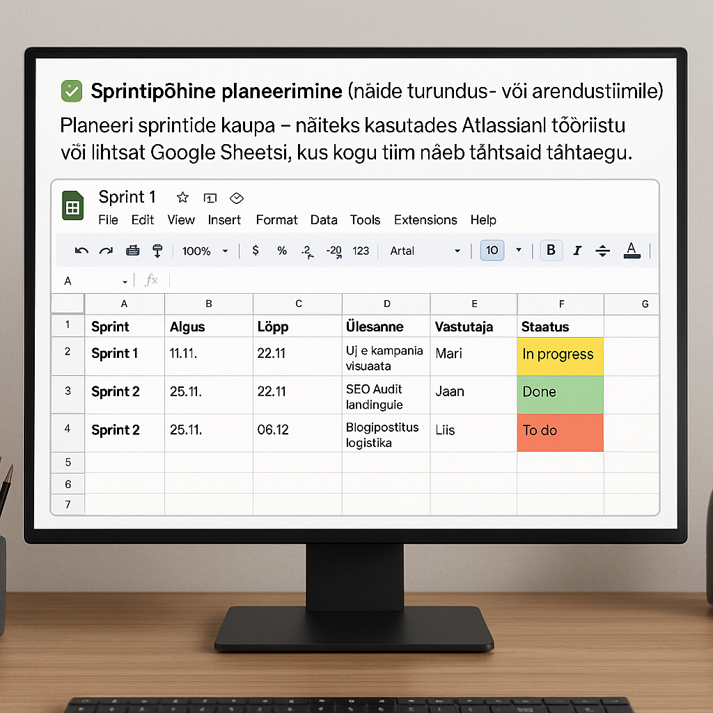 Kodulehe tegemise ajakava päevik