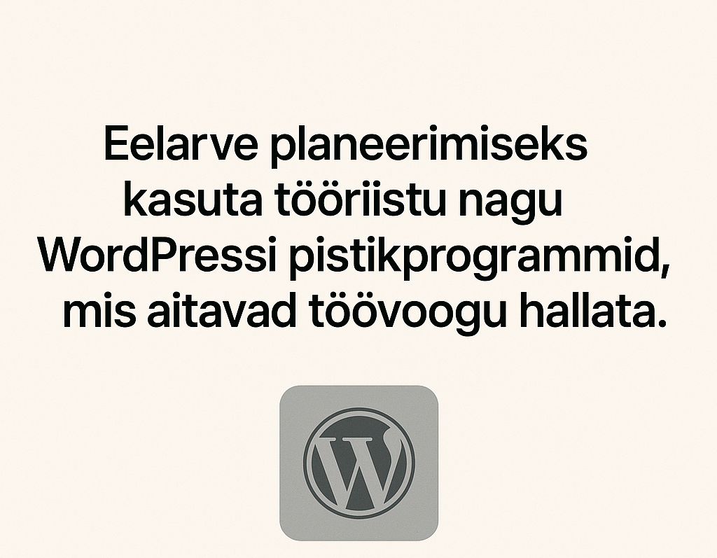 Kodulehe projekti eelarve Kodulehe tegemise kulu planeerimine